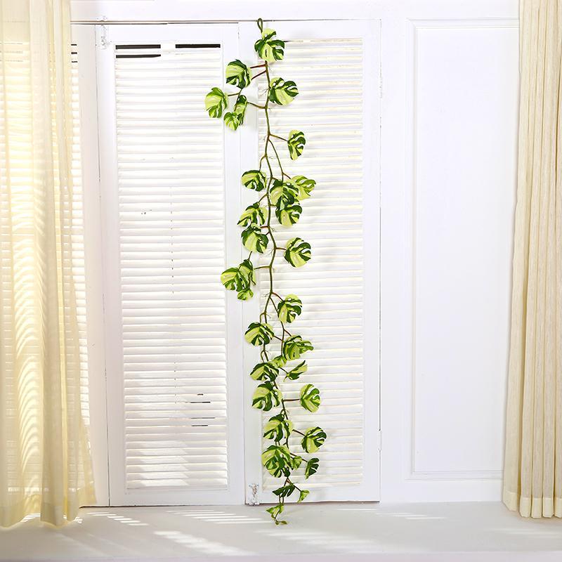 10 Pcs Faux Greenery Garland 55 Ft Total Tropical Leaves Artificial Garland for Indoor Outdoor Decor