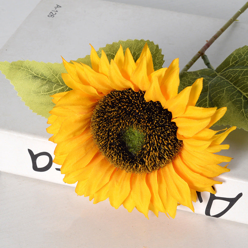 18 Inch Artificial Sunflower Stems 10 Pcs Silk Flowers for Floral Arrangements Bulk