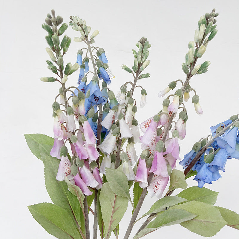 3 Pcs Artificial Silk Foxglove Stems Floral Arrangement Bulk