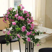 40 Inch Faux Hanging Azalea Bush Flowers UV Resistant Outdoor Artificial Plant