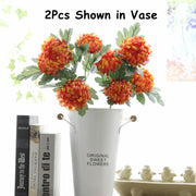 2 Pcs Artificial Chrysanthemum Stems, Kiku Spray Mum Branches, Autumn Decor