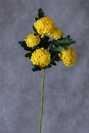 2 Pcs Artificial Chrysanthemum Stems, Kiku Spray Mum Branches, Autumn Decor
