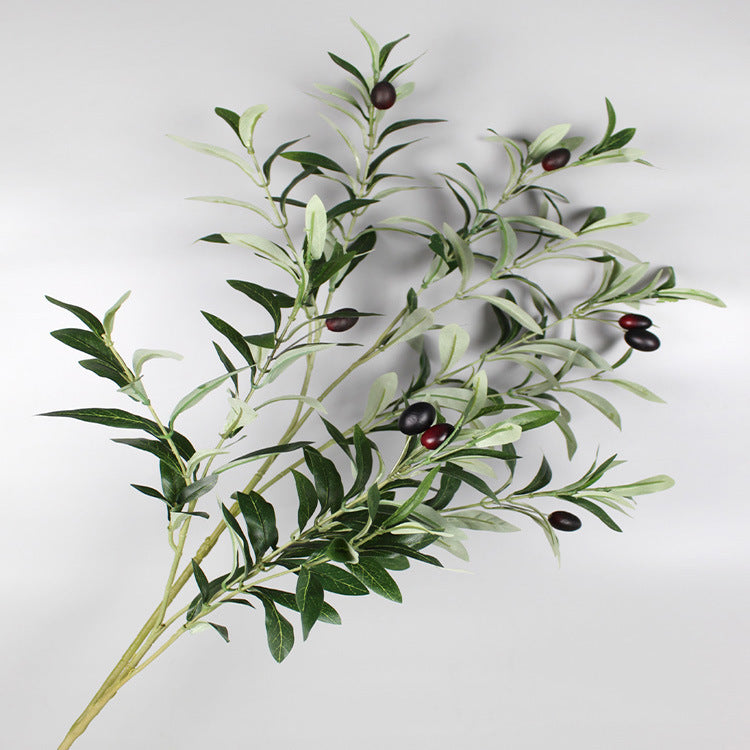 41 Inch Artificial Olive Branch Stems with Fruits Greenery Plants Bulk 10 Pcs
