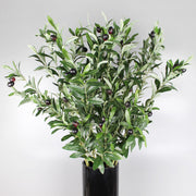 41 Inch Artificial Olive Branch Stems with Fruits Greenery Plants Bulk 10 Pcs