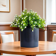 8 Inch Artificial Potted Greenery Plants Bulk Set of Faux Greenery in Pot