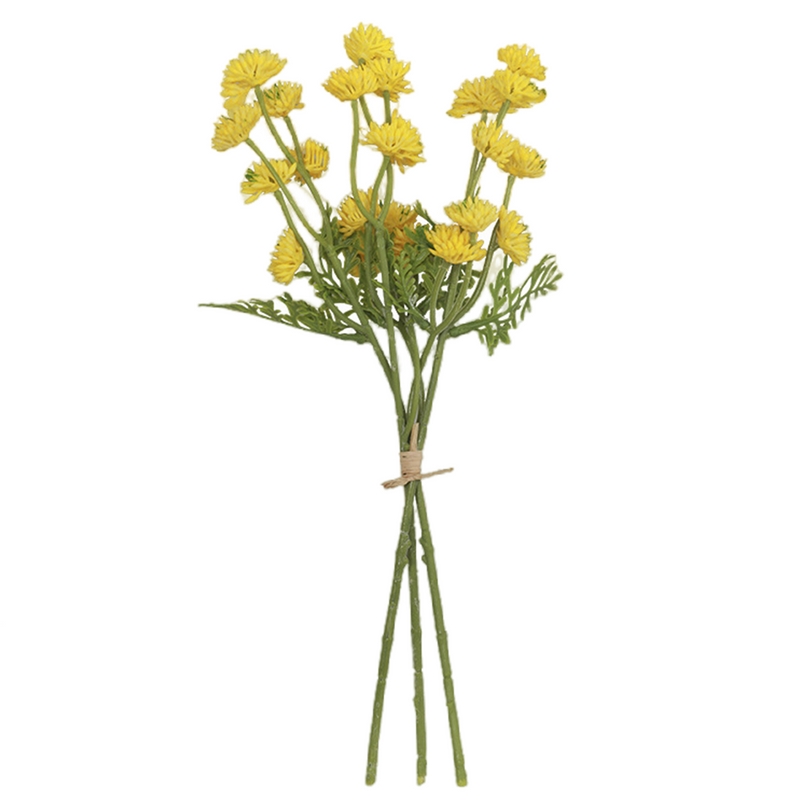 12 Inch Faux Yellow Berry Stems Bundle, 10 Pcs Artificial Real Touch Spring Flowers