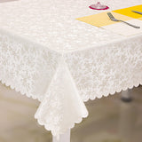 Bulk Beige 60" x 84" Rectangular Tablecloth Heavy Duty Waterproof Wipeable Table Cover for Kitchen and Dining Room Wholesale