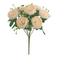 Wedding Floral Backdrop Artificial Peony Bush - 11.81" 7-Head Silk Decor for Venue Styling