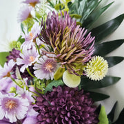 10 Pcs Artificial Tiger Lilies and Mums Cemetery Flowers with Floral Vase Stake for Grave Decoration