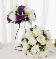 2 Pcs Artificial Flower Ball Bouquet for Wedding Centerpiece Party Home Décor