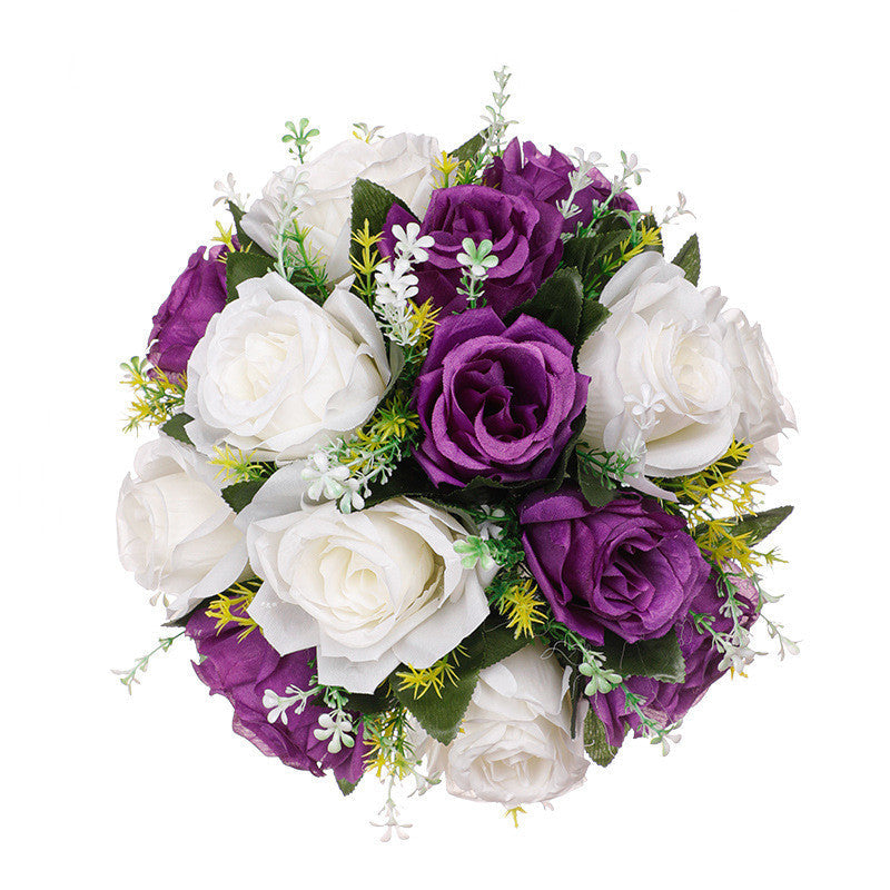 2 Pcs Artificial Flower Ball Bouquet for Wedding Centerpiece Party Home Décor