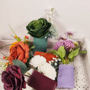 Exclusive Floral Pocket Boutonnieres 12 Pcs Artificial Flowers for Wedding Ceremony Anniversary Dinner Party Prom