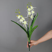 Spider Lily Artificial Flower Stems with Leaves, 10 Pcs Bulk Craft Bonsai DIY, 12 Inch