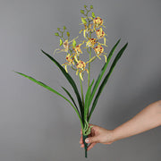 Spider Lily Artificial Flower Stems with Leaves, 10 Pcs Bulk Craft Bonsai DIY, 12 Inch