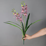 Spider Lily Artificial Flower Stems with Leaves, 10 Pcs Bulk Craft Bonsai DIY, 12 Inch