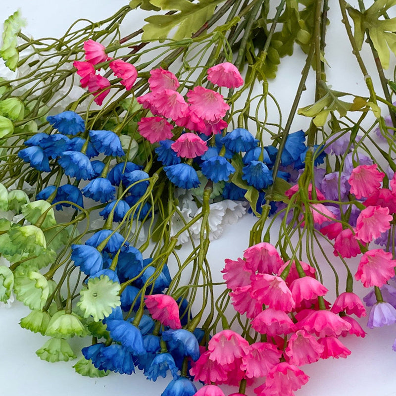 10 Pcs 30 Inch Artificial Forget Me Not Flowers Long Stems Silk Floral Arrangement
