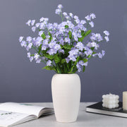 4 Pcs 18.5 Inch Artificial Silk Forget Me Not Flowers Blue Bouquet for Fall Decor Wedding Vase Arrangement