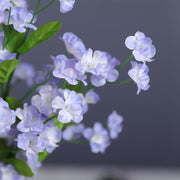4 Pcs 18.5 Inch Artificial Silk Forget Me Not Flowers Blue Bouquet for Fall Decor Wedding Vase Arrangement