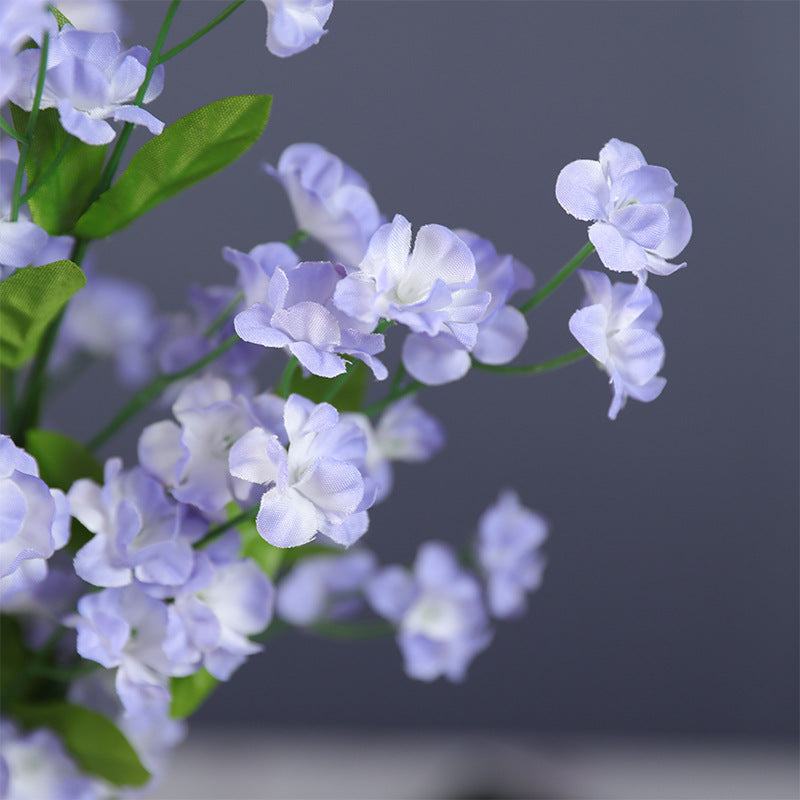 4 Pcs 18.5 Inch Artificial Silk Forget Me Not Flowers Blue Bouquet for Fall Decor Wedding Vase Arrangement