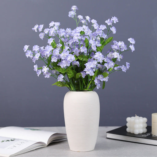 4 Pcs 18.5 Inch Artificial Silk Forget Me Not Flowers Blue Bouquet for Fall Decor Wedding Vase Arrangement