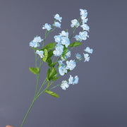 4 Pcs 18.5 Inch Artificial Silk Forget Me Not Flowers Blue Bouquet for Fall Decor Wedding Vase Arrangement