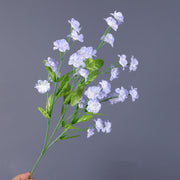 4 Pcs 18.5 Inch Artificial Silk Forget Me Not Flowers Blue Bouquet for Fall Decor Wedding Vase Arrangement