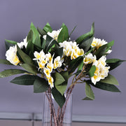 6 Pcs 28 Inch Artificial Frangipani Bouquets Bulk Luau Beach Party Decorations