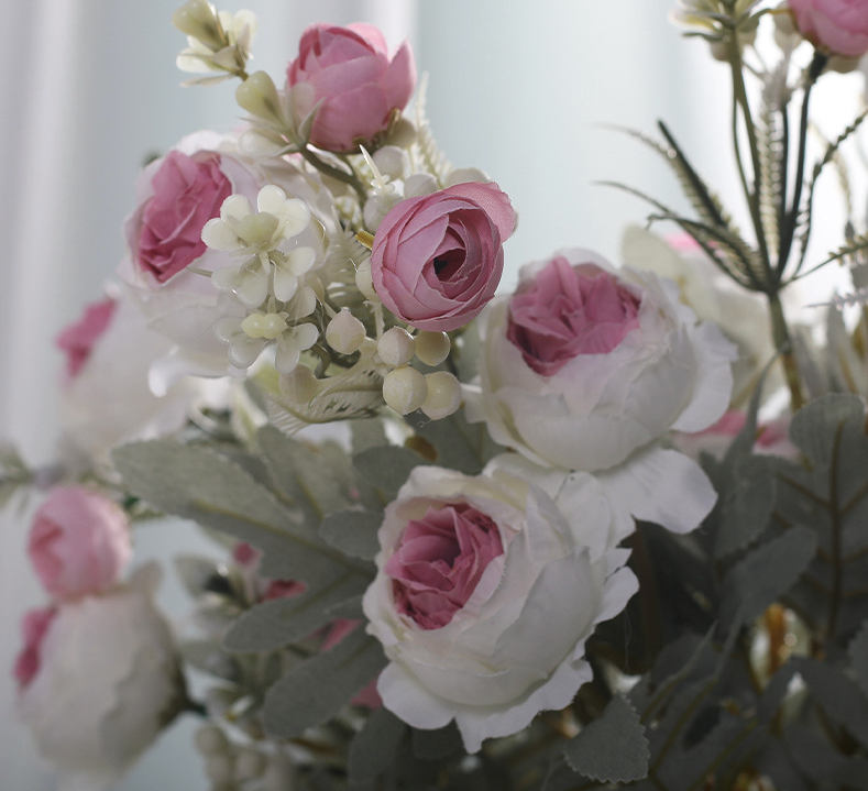 21 Inch Artificial Silk Rose Stems 10 Pcs Open Bud Combo for Bulk Floral Arrangements