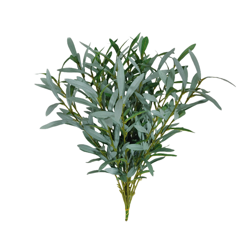 20 Pcs 19.7 Inch Artificial Olive Leaf Stems Faux Greenery Branches for DIY