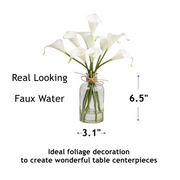 6 Styles White Artificial Flower Centerpieces Bulk Set for Wedding Decor