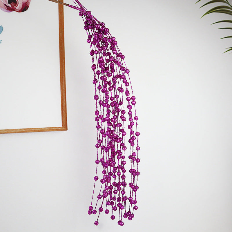 5 Pcs Artificial Glitter Berry Long Stems Christmas Flower Arrangement Decoration