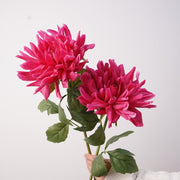 23.6 Inch Artificial Silk Dahlia Stem - Real Touch Lifelike Flower for Wedding and Home Decor