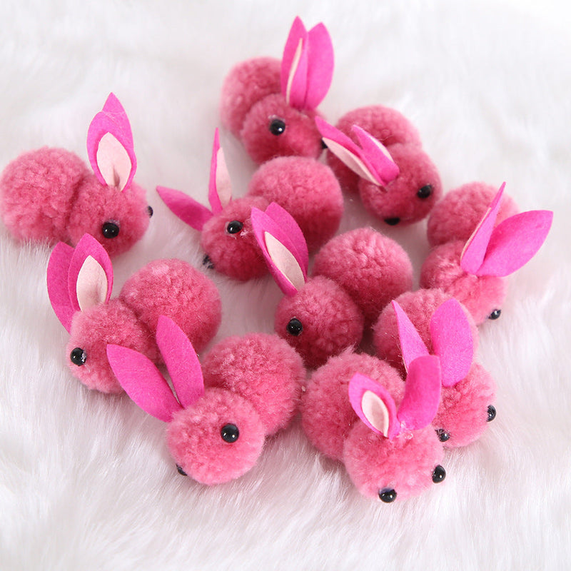 10 Pcs Artificial Rabbit Ornaments for Easter Holiday Decorations Bulk Set