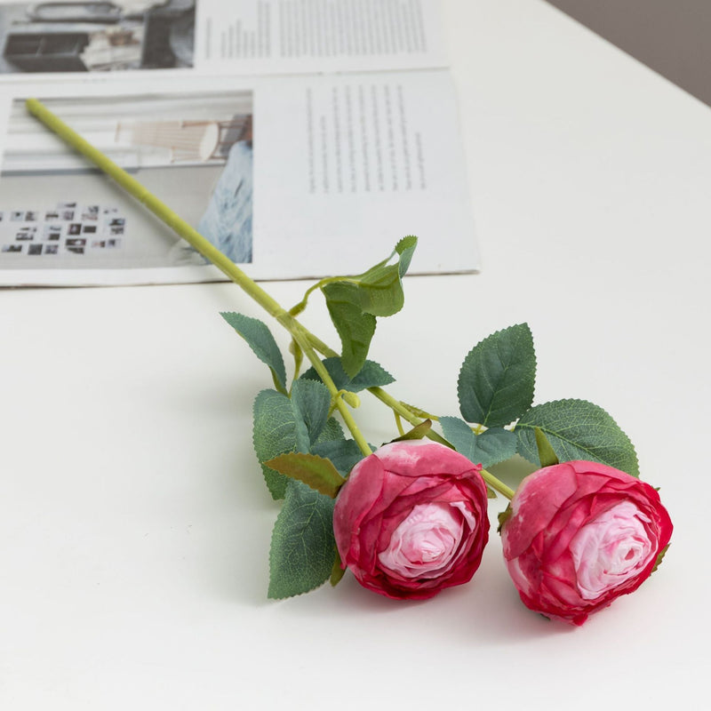 20 Inch Artificial Silk Peony Spray Branch Stems, 10 Pcs Bulk Pack