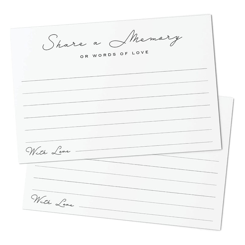 Funeral Memorial Cards Bulk Pack – Blank Sympathy Message Cards for Memorial Services