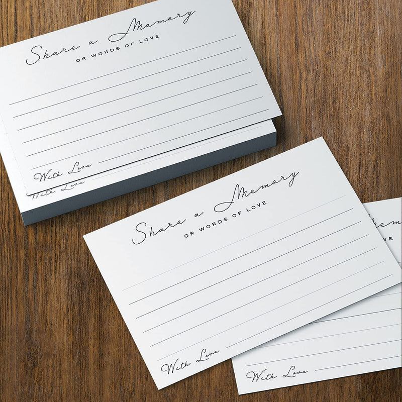 Funeral Memorial Cards Bulk Pack – Blank Sympathy Message Cards for Memorial Services