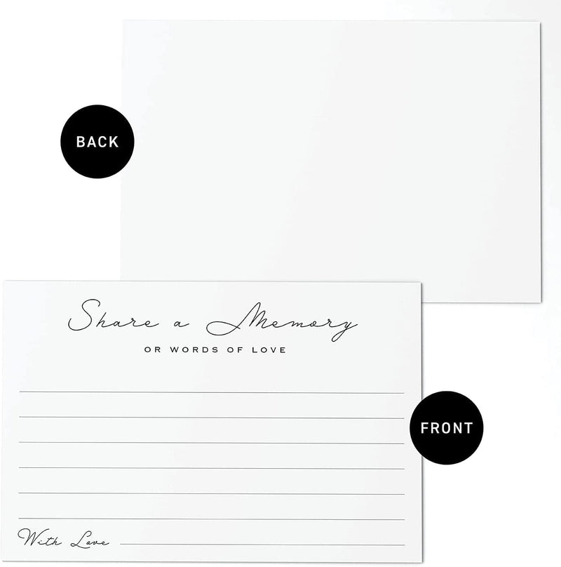 Funeral Memorial Cards Bulk Pack – Blank Sympathy Message Cards for Memorial Services