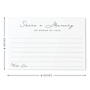 Funeral Memorial Cards Bulk Pack – Blank Sympathy Message Cards for Memorial Services