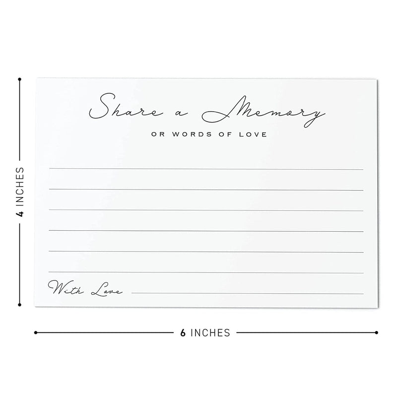 Funeral Memorial Cards Bulk Pack – Blank Sympathy Message Cards for Memorial Services
