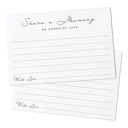 Funeral Memorial Cards Bulk Pack – Blank Sympathy Message Cards for Memorial Services