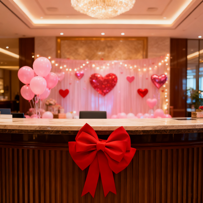 29 Inch Large Giant Artificial Bows Bowknots for Hotel Lobby Reception Bulk Quantity