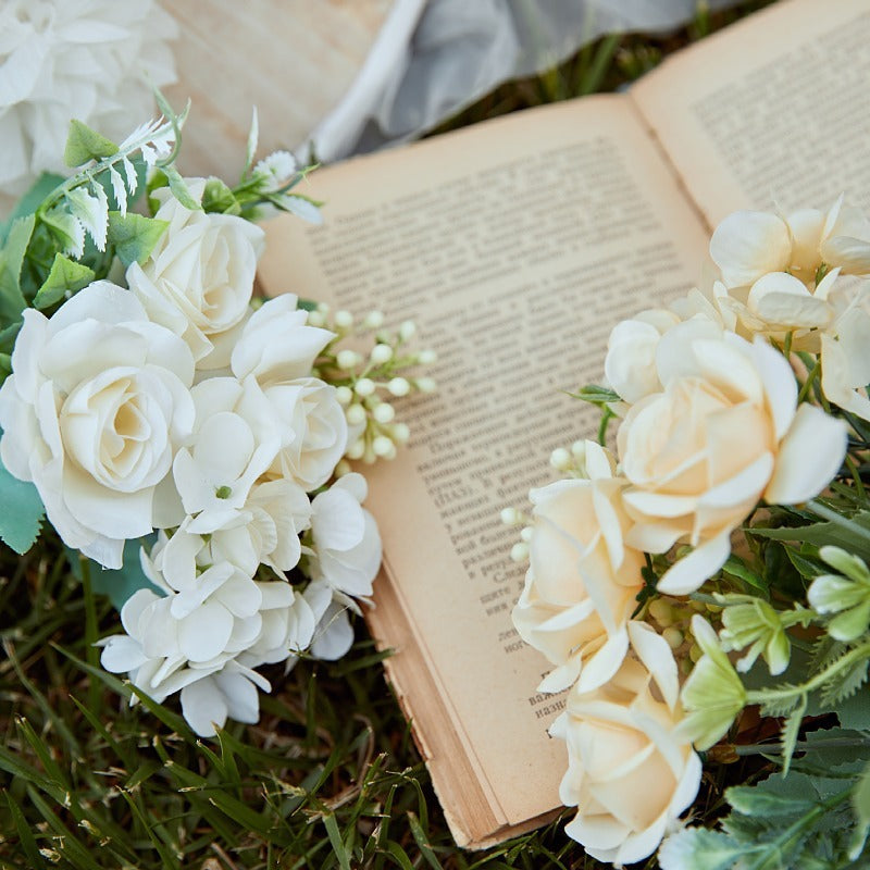 11 Inch Artificial Silk Gardenia and Hydrangea Bush Mixed Flowers Bulk Wholesale