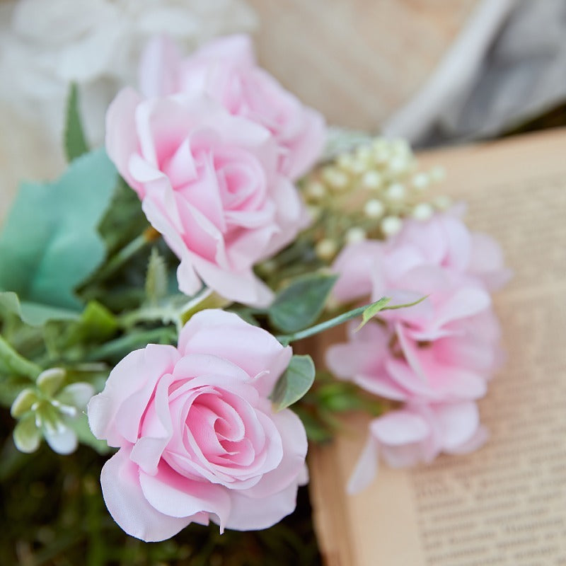 11 Inch Artificial Silk Gardenia and Hydrangea Bush Mixed Flowers Bulk Wholesale