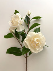 24 Inch Artificial Silk Gardenia Stems Spray Bulk 10 Pcs