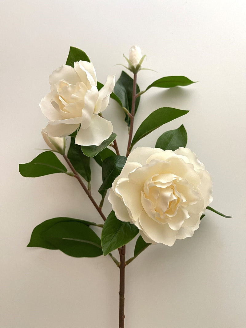 24 Inch Artificial Silk Gardenia Stems Spray Bulk 10 Pcs