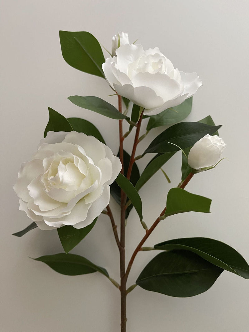 24 Inch Artificial Silk Gardenia Stems Spray Bulk 10 Pcs