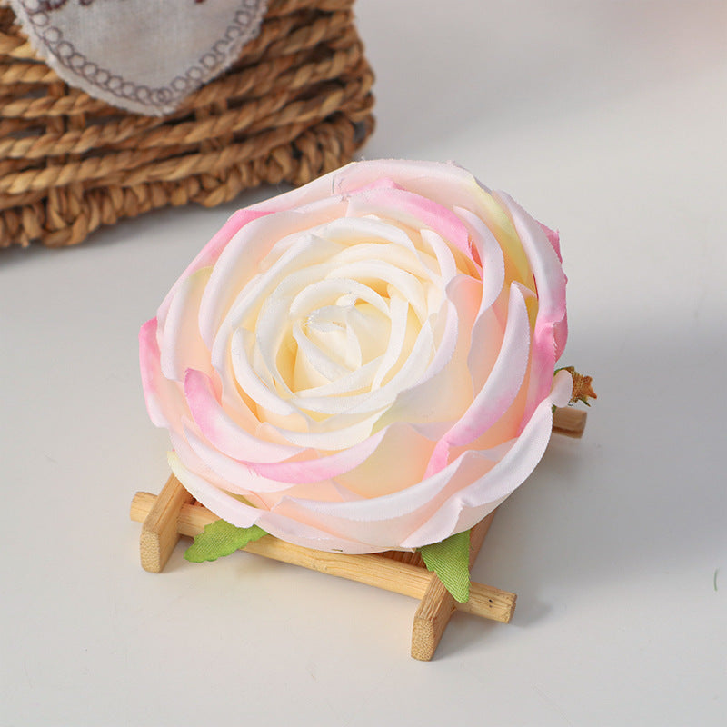 Cabbage Rose Silk Flower Heads 50 Pcs Artificial Flowers for DIY Wedding Bouquets Centerpieces Home Decor