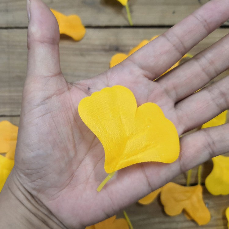 108 Pcs Artificial Ginkgo Leaves Autumn Decoration Bulk Pack
