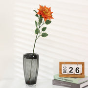 25 Inch Glitter Poinsettia Spray Artificial Flowers 6 Stems with Leaves Bulk Wholesale
