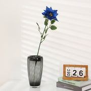 25 Inch Glitter Poinsettia Spray Artificial Flowers 6 Stems with Leaves Bulk Wholesale